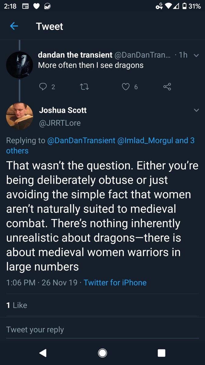 I just realized this is a really long thread so to bring it back to focus, let us explore what we are willing to believe and what we aren't.Cause I really think women should be more believable in fantasy than dragon's.