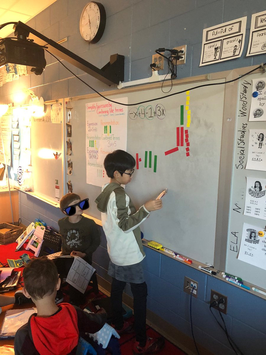MrsStefanik's tweet photo. Manipulating algebra tiles to combine like terms and simplify algebraic expressions 👏🏻👏🏻👏🏻👏🏻 https://t.co/Zb0qzLl5Fi