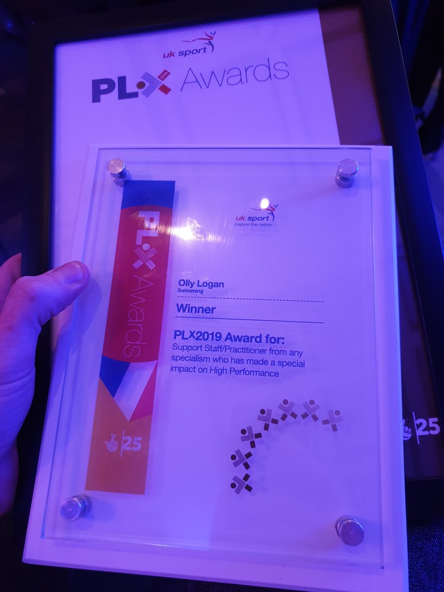 ollylogo's tweet photo. Thanks to @uk_sport for the award and @britishswimming for the nomination.  Just a reflection of the collaborative work behind the scenes #plx2019 https://t.co/bctDqwOFbt