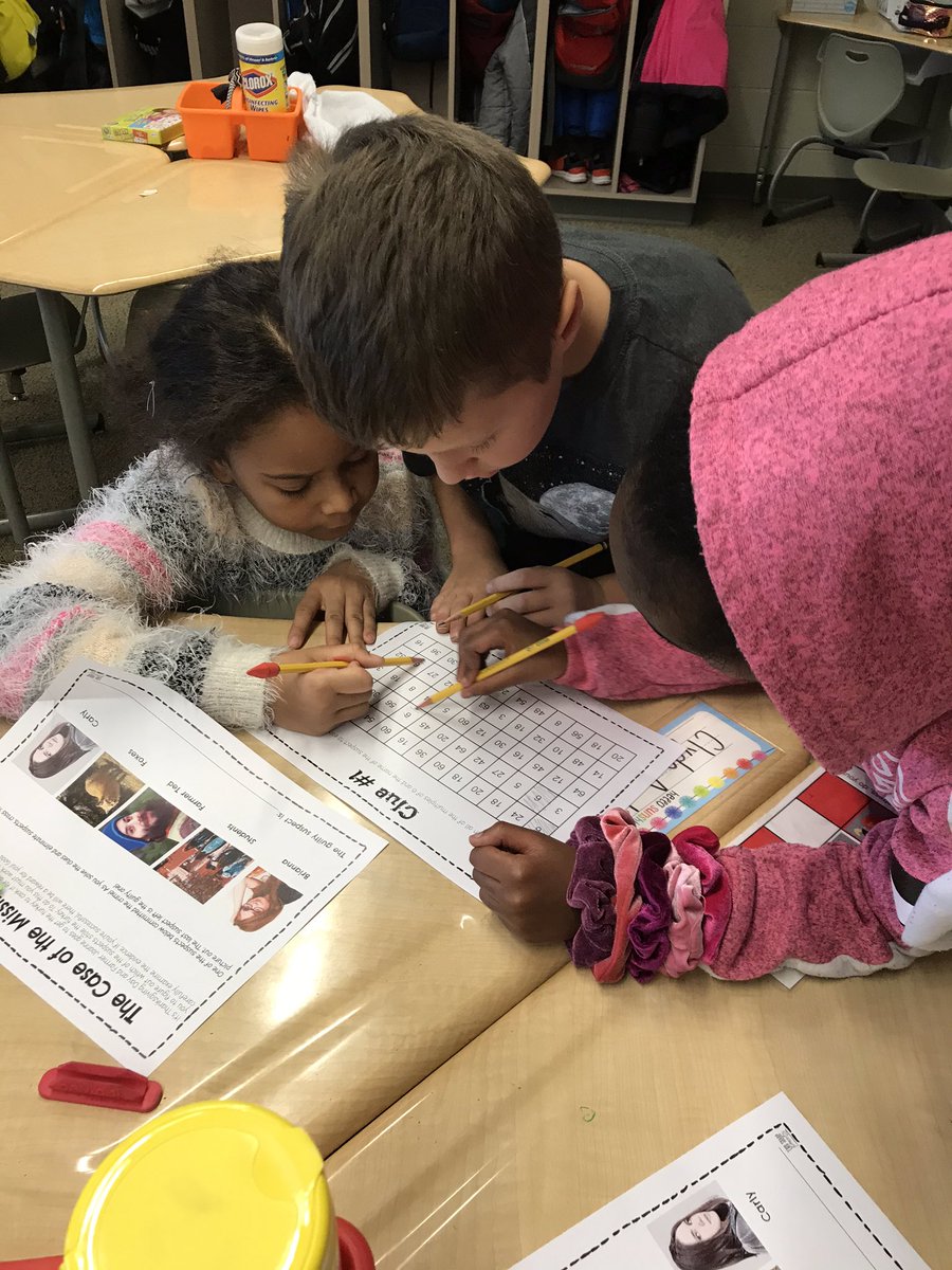 MrsTGillespie's tweet photo. Five suspects but which one stole the Thanksgiving turkey? It took teamwork, sharp math &amp; L.A. skills to decipher the clues to solve this fun holiday caper!🦃 #d56achieves #GurneeD56 #ptPride #HappyThanksgivingWeek https://t.co/WHUUr4mHkJ