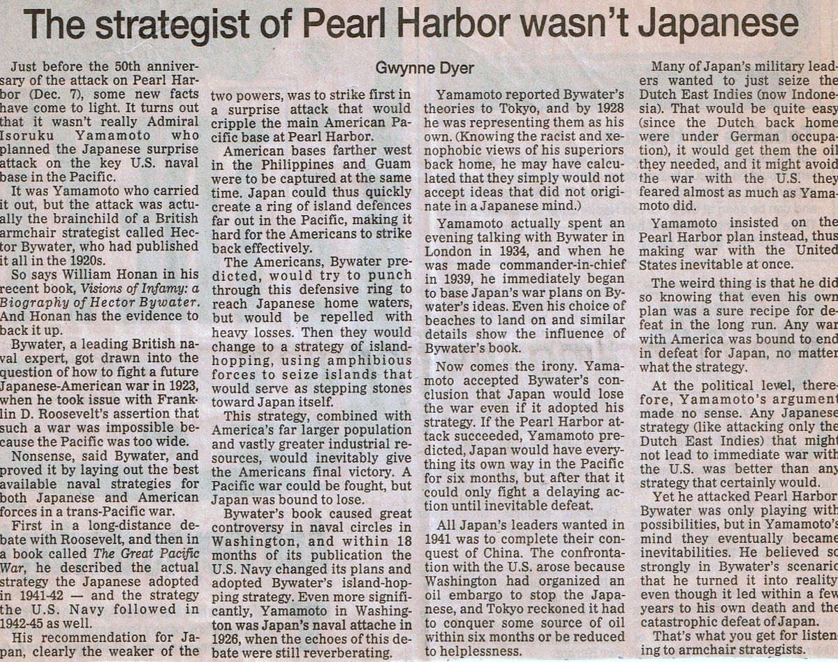 Infotipster's tweet photo. @PearlHarborAvi The original planner of the 1941 attack on Pearl Harbor  was not Japanese. [Click on image for clearer reading.] https://t.co/HYNSKK9Rit