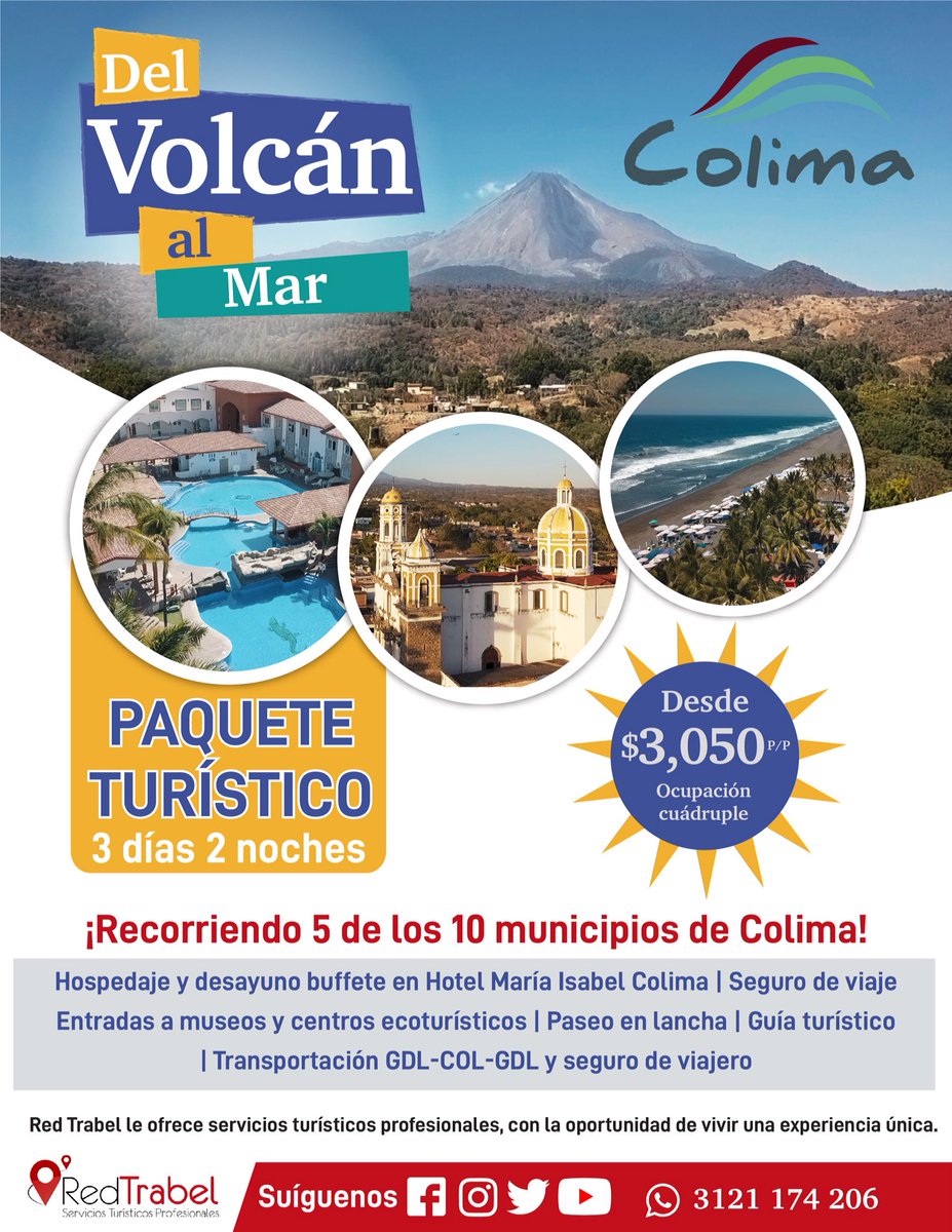 Red_Trabel's tweet photo. ‼️Próximos Fechas #DelVolcánAlMar ‼️
✅27 al 29 de #Diciembre #2019 ✅
✅30 de #Diciembre #2019 al 01 de #Enero #2020 ✅
➡️Mayores informes y reservaciones da clic en el siguiente enlace 📲 https://t.co/rHhSHUwMRg 👍🏻 
@SECTUR_mx @SeturColima @VisitMex @VisitColimaMx https://t.co/Ob39X6IboQ