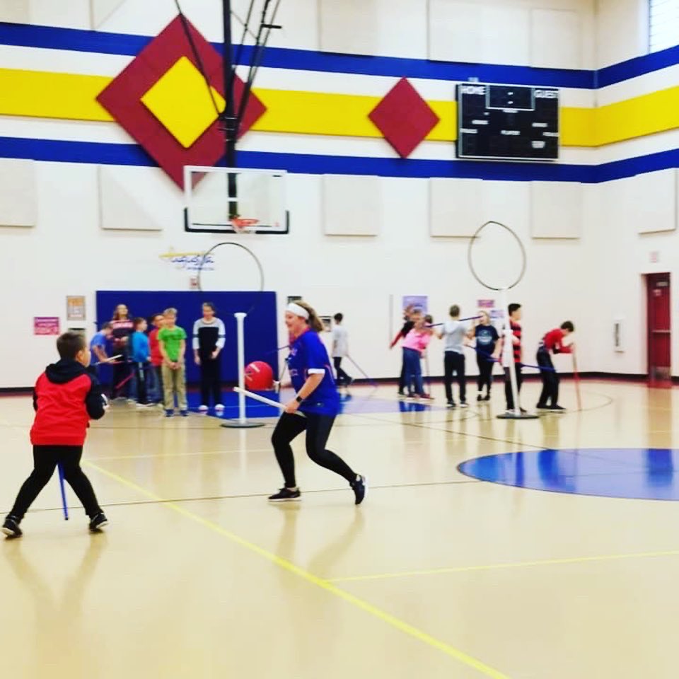 5thGarfield402's tweet photo. We got to play some quidditch today!! Thanks to Cassidy from the KU Quidditch team for teaching our kids how to play!! #futurequidditchplayers @Garfield402 https://t.co/Xr7IhQxwFx