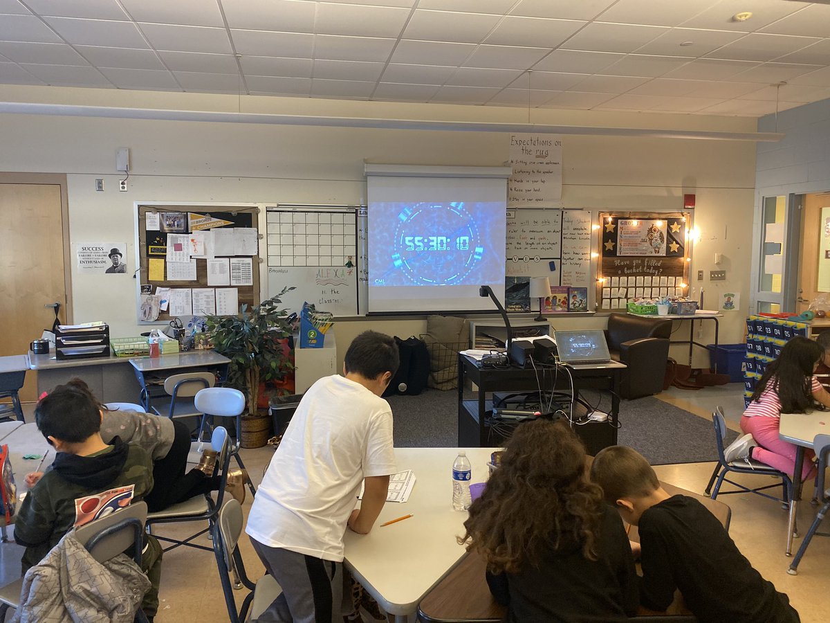 NickSiudela's tweet photo. We had a blast today attempting an #escaperoom in our classroom. #studentengagement #STEM Second grade was using their math skills to solve word problems before our big benchmark next week. #hardworkpaysoff #studentsuccess @frps_Letourneau https://t.co/RRR2BiL71q