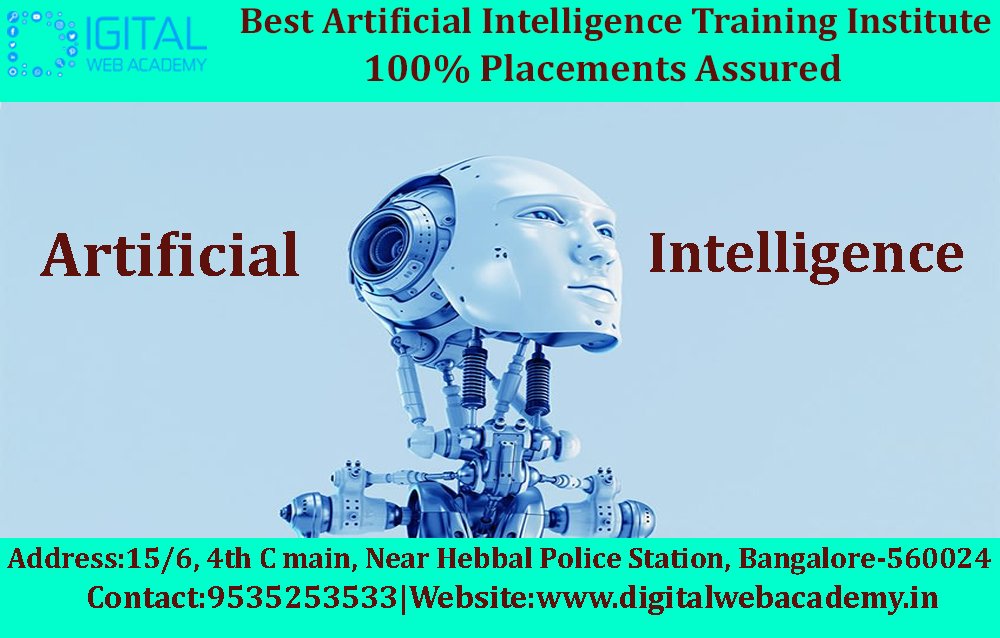 Optimism Is The Faith That Leads To achievement.
#DigitalWebAcademy
#Artificialintelligence
#placementsAssured
Best Artificial Intelligence, Data Science and Digital Marketing Training institute in Hebbal.
For more Info:digitalwebacademy.in
Call:9535253533