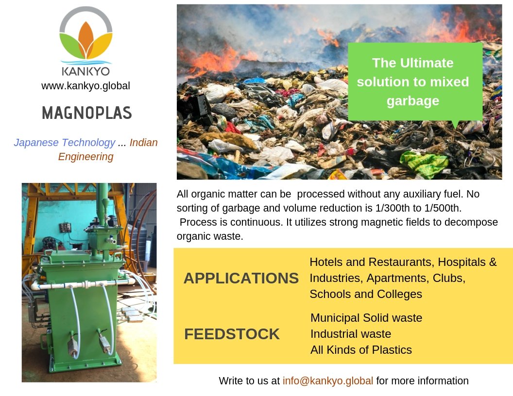 Kankyocleantech's tweet image. Mixed waste garbage destruction technology. Volume reduced to 1/300th and Ceramic ash comes as a residue that can be used for soil amendments. Magnocarb has got 2 byproducts which is Wood Vinegar and Ceramic Ash
#waste #mixedgarbage #environment #WasteManagement #wastetreatment