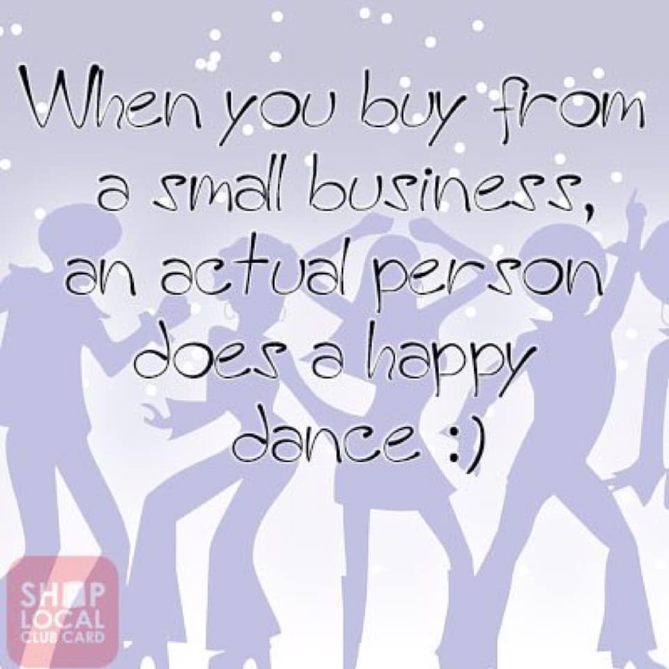 Wednesday, already 😱 Make an actual person do a little happy dance today, #ShopLocal and show your love, appreciation and support for #SmallBiz