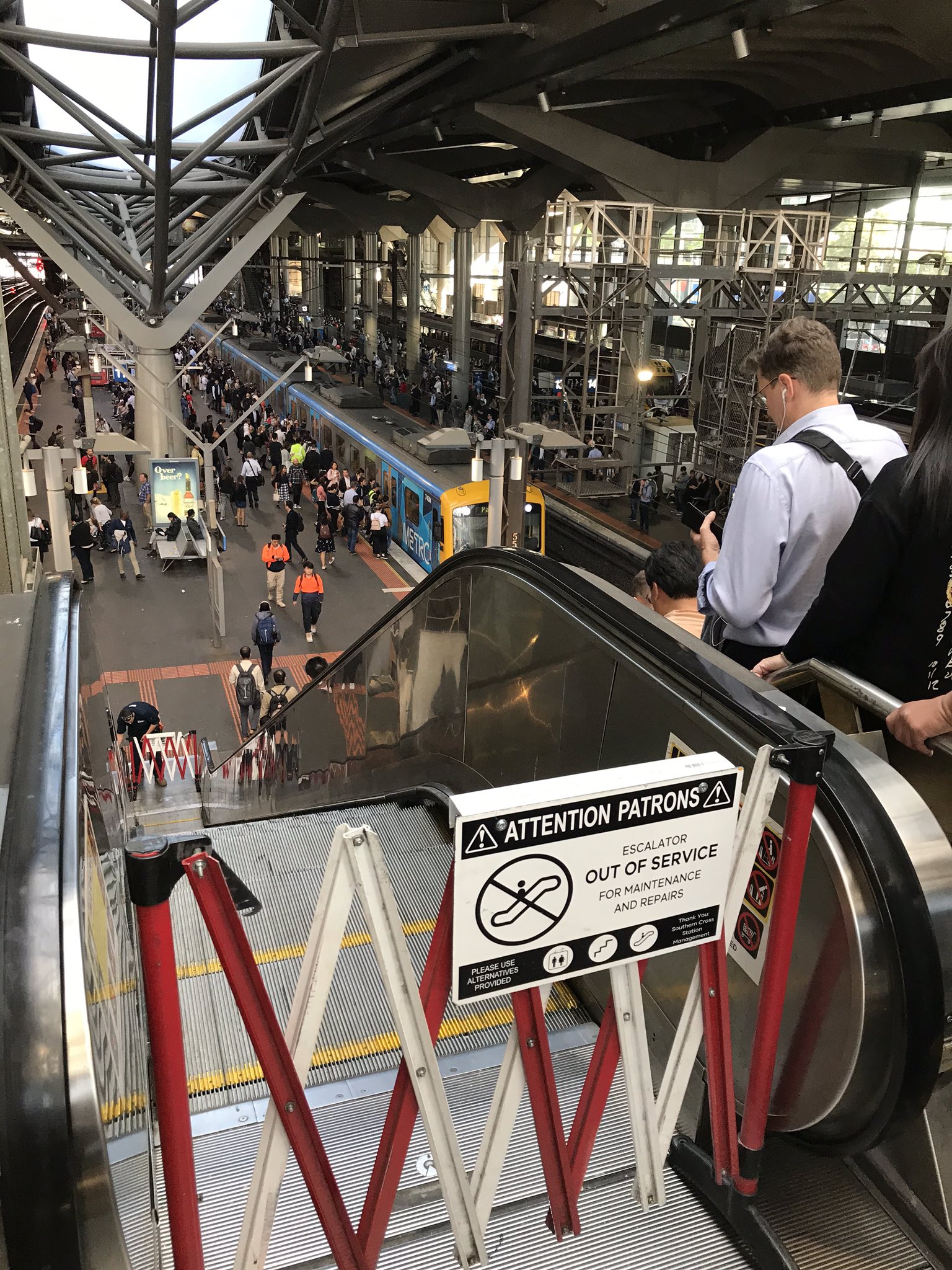 broken escalator