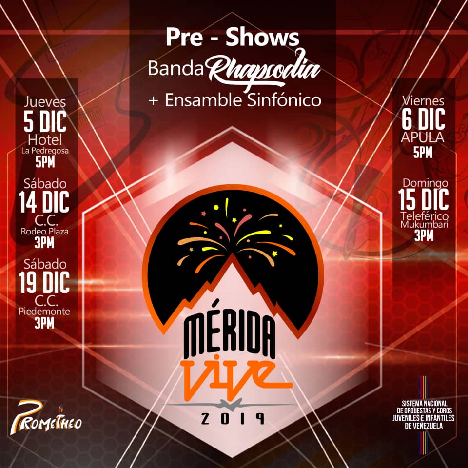 Pero antes del gran evento, podrás disfrutar de una pequeña muestra que les ofreceremos con nuestra Banda Rapsodia, junto con un ensamble sinfónico en los sitios más importantes de la ciudad!