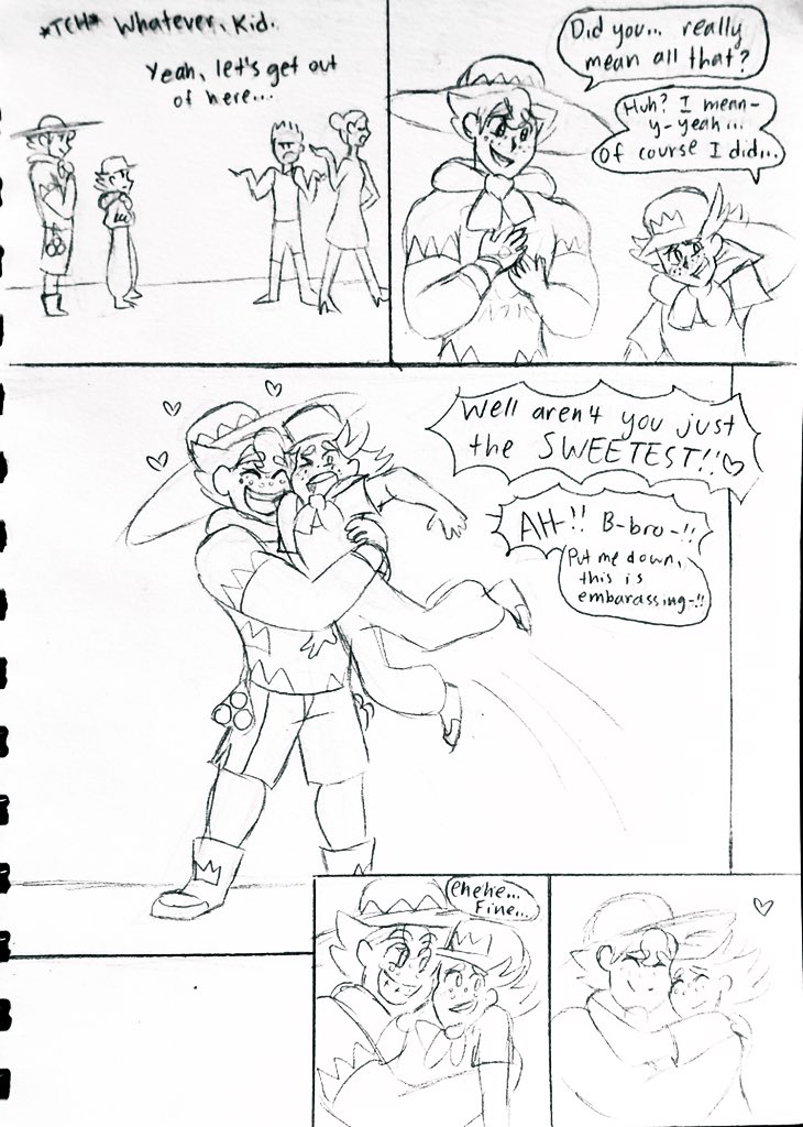emmajh97's tweet photo. Days later, Liam joins Milo on his way to Turffield Stadium...
(Part 3/3)

(See? I TOLD you it had a happy ending! 😌)

#Pokemon #Milo #MilosBrother #fanart #comic #cute #wholesome https://t.co/A1Cq5sC3Ng