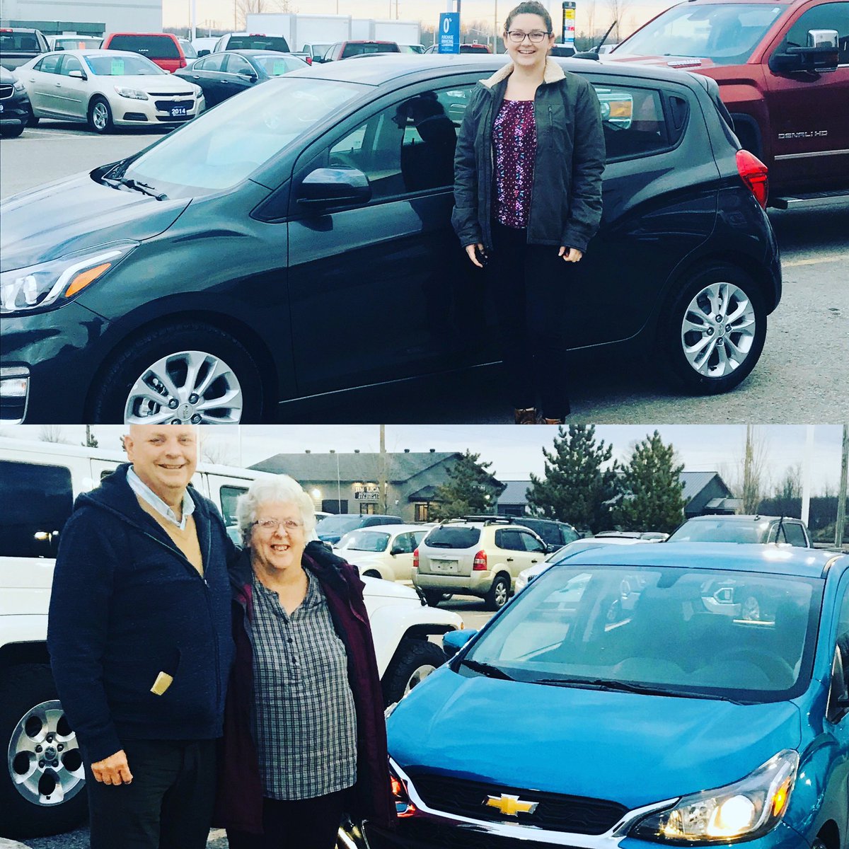 It was a family affair today at Beans! Mary was the first one to pick up her first ever brand new car, a Chevrolet Spark and she was super excited! Her parents followed suit with a blue one! #Chevrolet #Spark #FamilyAffair #BeanCars #FunAtBeans