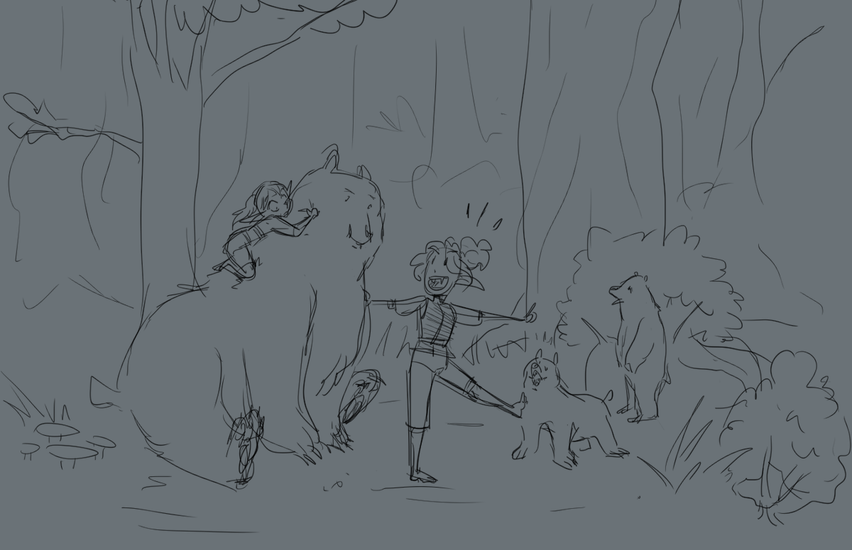 pennadraws's tweet photo. Nelfember Day 11: With a Pet
#nelfember #nelfember2019 
one of Syna's dads is a druid of the claw, and he enlisted local bears to look after (and maybe spy on) his children while they played in the woods around their home

her mom Yeyora is an owl breeder for the wardens https://t.co/X327Mpvjkt