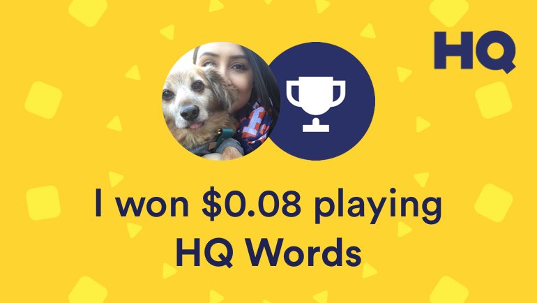 claudiagill618's tweet photo. I just won $0.08 on @hqwords! You should play too. Use my code "claudia.gill" 🤓 https://t.co/tuIPVEDIMQ