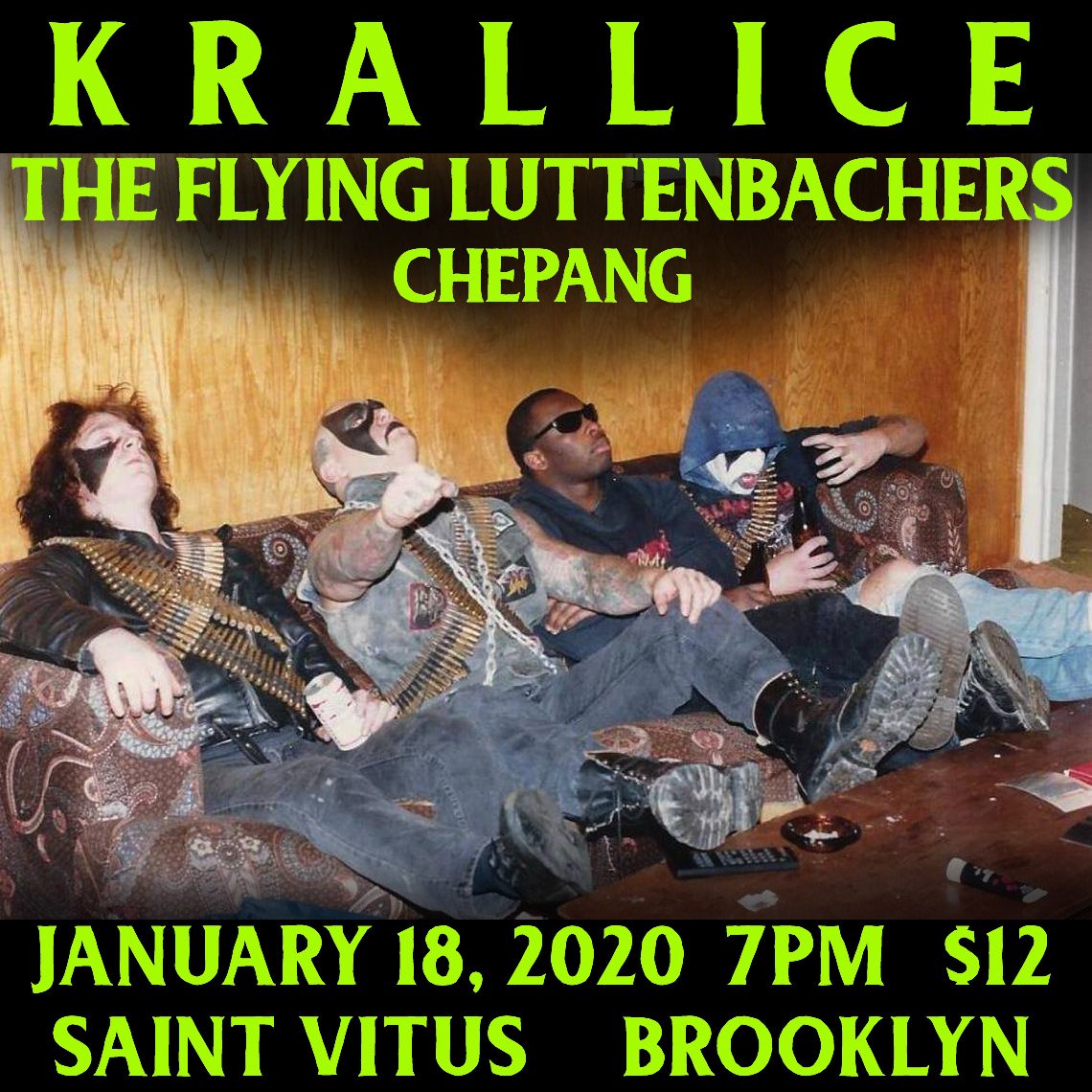 ugEXPLODE's tweet image. the new quintet version of The Flying Luttenbachers (Walter, Dahl, Nelson, Seabrook, Battistoni) debuts supporting Krallice at St. Vitus on January 18, 2020, with openers Chepang. you have been warned.

facebook.com/events/2965833…