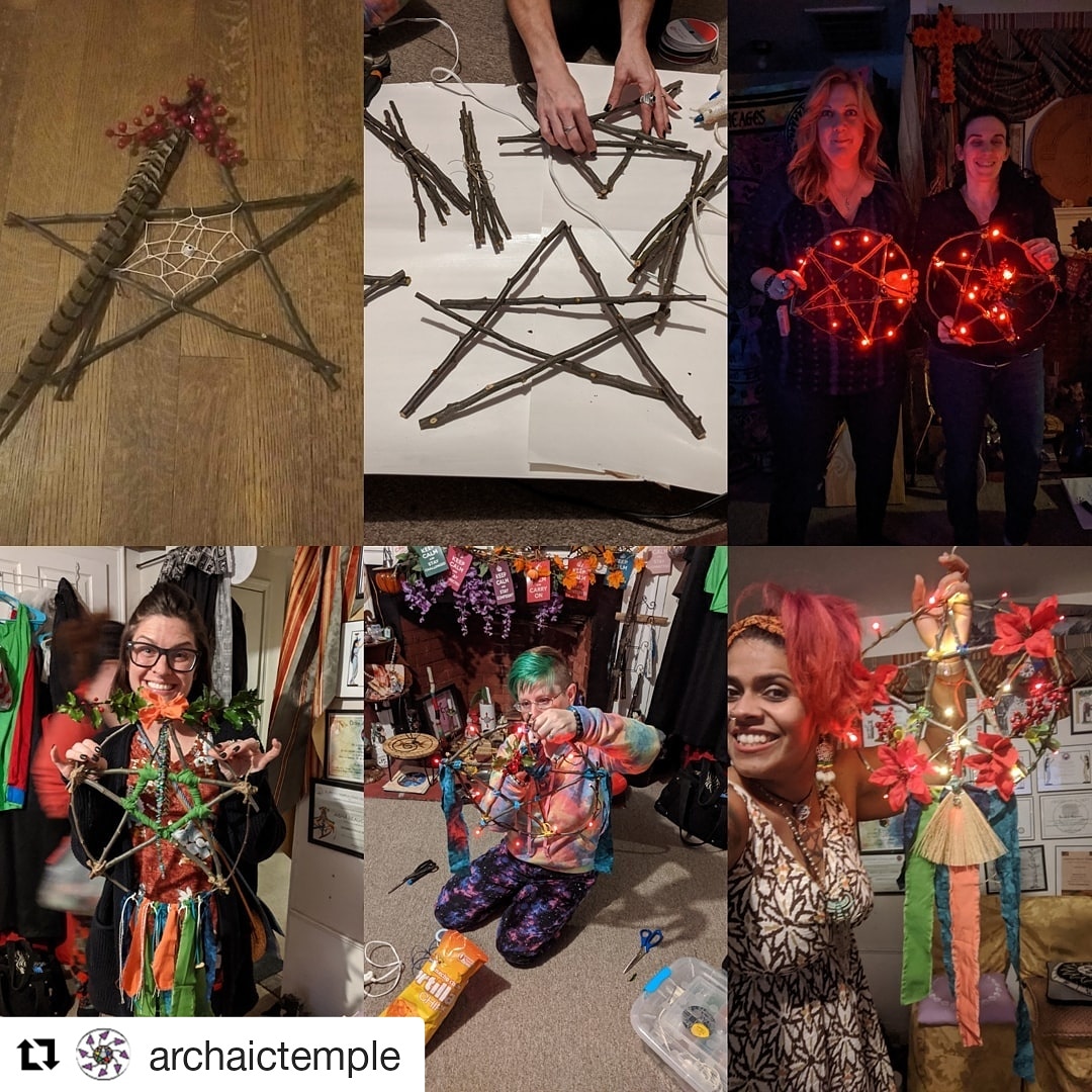 TempleofArcere's tweet photo. Yule Pentacle Crafting night was amazing! Blessed new moon everyone! Thank you Tammy for the beautiful apple branches you brought us! Absolutely stunning!
#pentagram #pentacle #occult #witch #witchcraft #wicca #correlliantradition #correllian #yule https://t.co/biNl7set9n