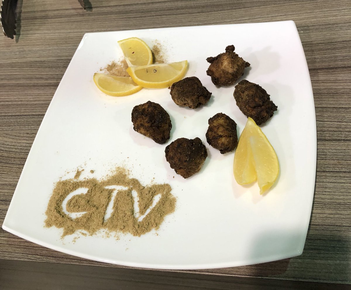 The winning prairie oysters at the CTV cook-off. #CWA19 Food Connection Demo Stage