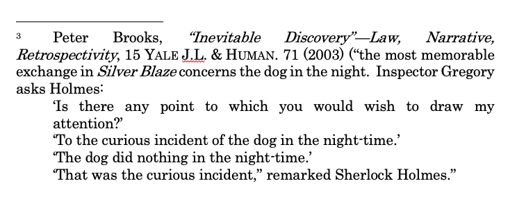 CWSmith_Law's tweet photo. It's late, I've been working on this brief for hours, and no one is going to talk me out of citing Sherlock Holmes to the Court.  #lawyers #legalwriting #motionpractice https://t.co/Dp6dmFyQas