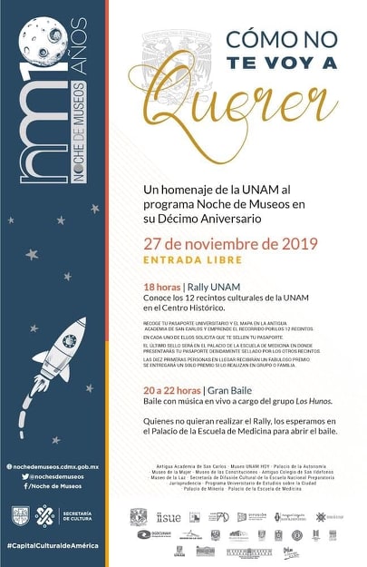 Fundacion_UNAM's tweet photo. ¿Te gustaría concer los 12 recintos culturales de la UNAM en el Centro Histórico? ¡No te pierdas el #RallyUNAM! | MAÑANA | 18:00 H
¡Inicia en la @AASC_UNAM y termina con el Gran Baile en el @palaciomedicina! 🏃 https://t.co/WJaODmXNpq