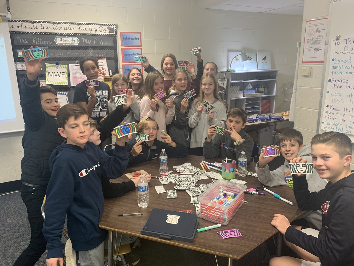 Mrs_killeen's tweet photo. Amazing job, HMS for spreading kindness by decorating coffee sleeves for Starbucks with positive messages! Go to the Hudson Starbucks to get one! #HMSpics #6Integrity #DreamBig https://t.co/Cu2VgwRTWC