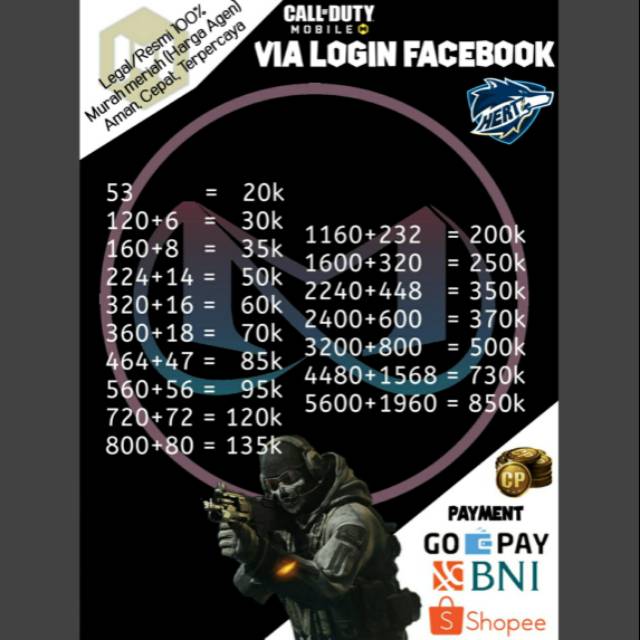 MuhammadMusa_'s tweet photo. Saya menjual TOP UP CP CODM... seharga Rp2.000. Dapatkan produk ini hanya di Shopee! https://t.co/2vPxOWcMkd #ShopeeID https://t.co/4gSjRhEnBU