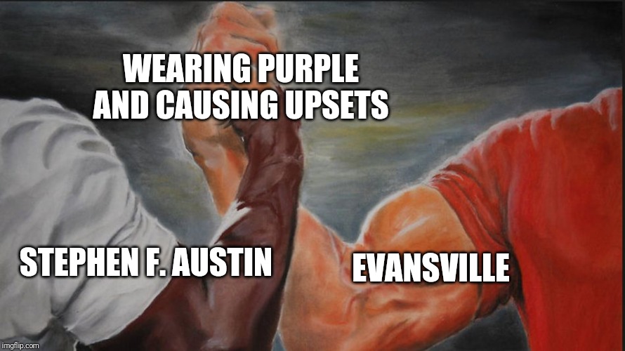 HeavensvilleV's tweet photo. Hell yeah
#sfaustin #evansville #SFAvsDUke https://t.co/pz3aXIkdrc
