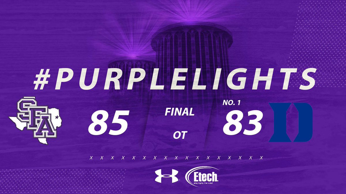 Down goes No. 1 Duke! Flip the switch on the #PurpleLights, Nac!

#RaiseTheAxe
#AxeEm