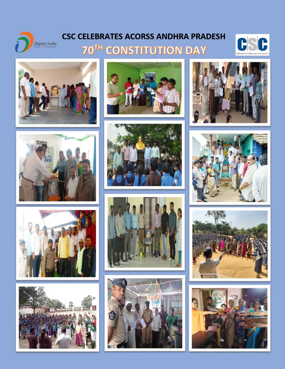 CSCs in Andhra Pradesh celebrate #ConstitutionDay2019.