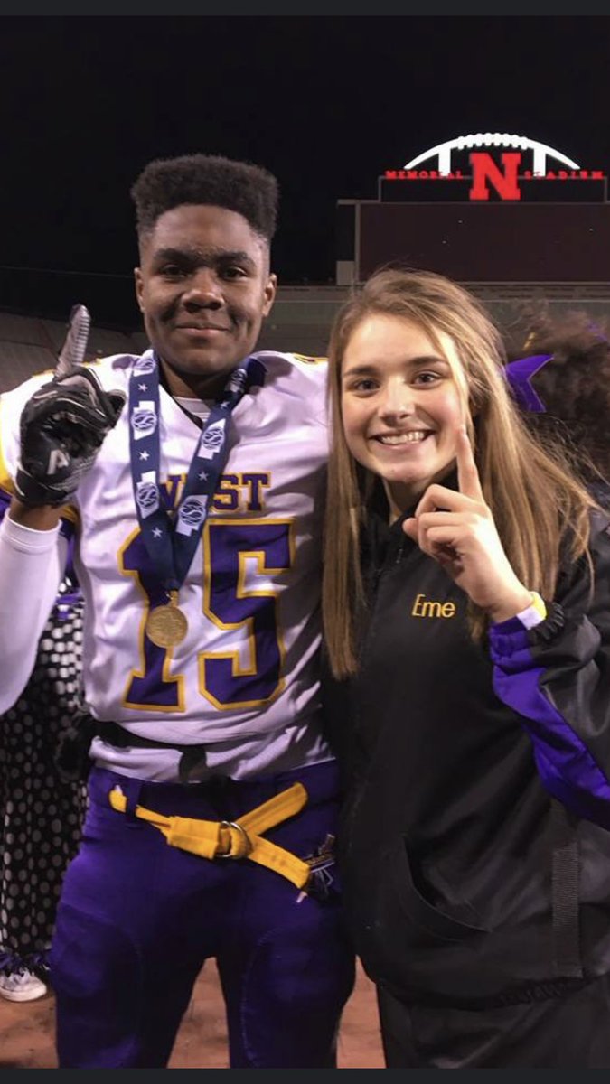 emercynn's tweet photo. Zavier, I’ve been blessed to watch you win our first ever state title, Now I got to watch you take the field one last time to win another state championship! Thank you for letting me be your biggest fan since freshman year:)Can’t wait to see what you do up in Lincoln#loveyouz❤️💍 https://t.co/nx0X8vMTCm
