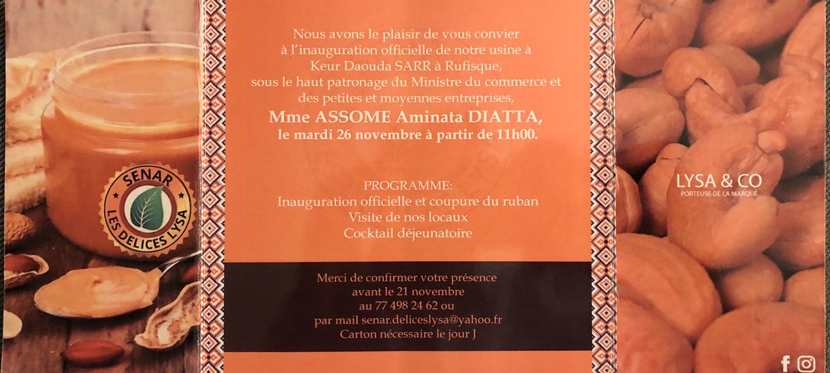 CYvetot_'s tweet photo. Très heureux de représenter l’ONUDI @UNIDO à l’inauguration d’une unité de transformation de la noix de cajou « Made in #Sénégal » #Senarles déliceslysa à Dakar @euunvie @Senenews #IDDAIII #SDG9 https://t.co/ibFRSANmvw
