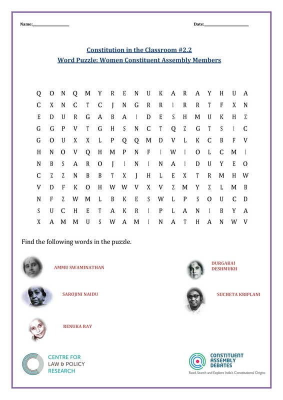 ConstitutionCAD's tweet photo. On #ConstitutionDay2019 we spoke about the purpose and origins of the Indian Constitution with students at Ananya Trust.
The students solved a word puzzle on women #constitutentassembly members and presented on their contributions.
#ConstitutionofIndia #ConstitutionDay https://t.co/BKcUrXe2Fg