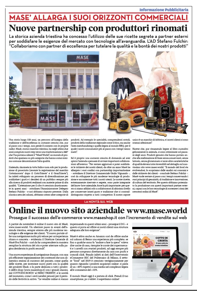 CottoMase's tweet photo. Oggi su Il Piccolo raccontiamo la nostra strategia di espansione commerciale e presentiamo il nuovo sito https://t.co/F6G3NK3KEr 📰🖋️

#themaseworld #cottoincrosta #maseworld #saporidautore #pulledpork #mase #foodandmore #novità #tasty #panino #special #cottoincrosta https://t.co/mVCpen16ya