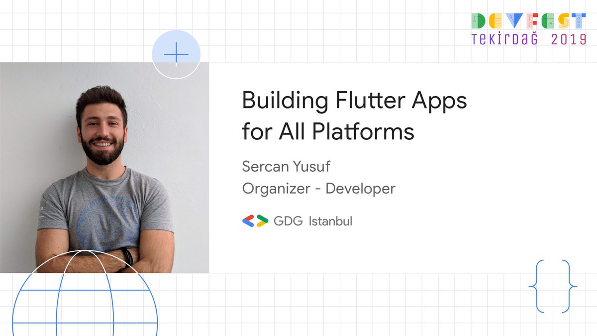 Herkese merhaba!🌸Devfest Tekirdağ'19 da sıradaki konuşmacımız Sercan Yusuf !🔥Sercan Yusuf "Building Flutter Apps for All Platforms "sunumuyla bizlerle olacak!Herkesi bekliyoruzz🍭
Etkinliğe kayıt olmak, çekilişle çeşitli hediyeler kazanmak ve bilgi için:bit.ly/2QTvjP5