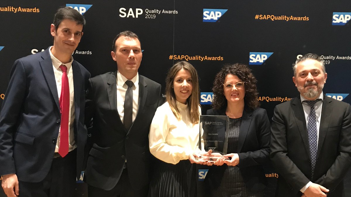 seidor's tweet photo. Hemos desarrollado el proyecto de #Damm en #BusinessTransformation ganador del #PremioOro en los #SAPQualityAwards 2019.
Gracias a este proyecto Damm ha conseguido tener información en tiempo real que les permite una toma de decisiones más rápida.
A por los #SAPQualityAwardsEMEA https://t.co/fgraJ6eNU9