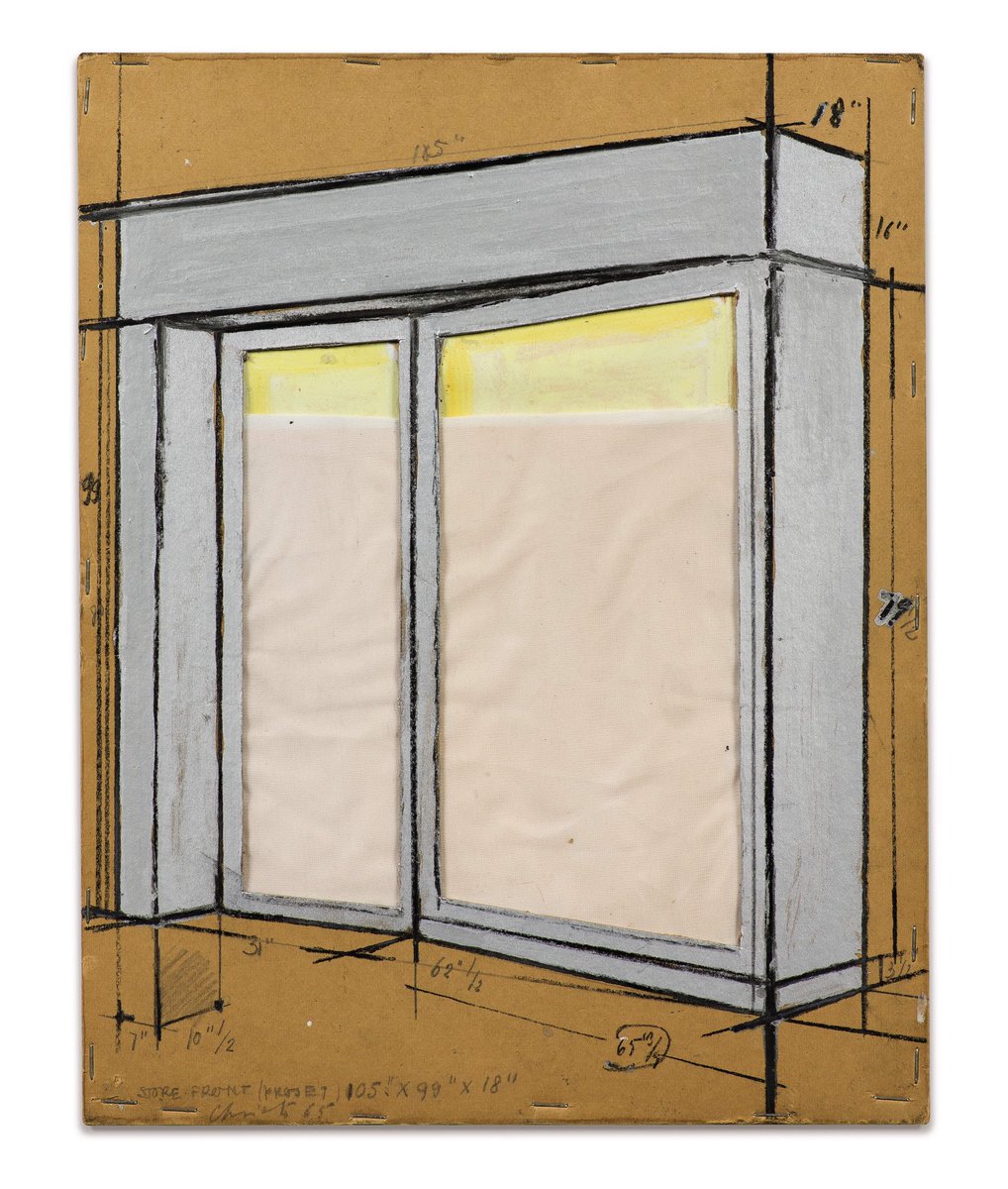 Christo starts making Show Cases/Show Windows/ Store fronts in 1963, using small glass cabinets that he would fill with fabric or paper.

Pictured a work by Christo, Store Front project, 1965

#repettogallery #christo #christoandjeanneclaude #storefront #storefrontproject