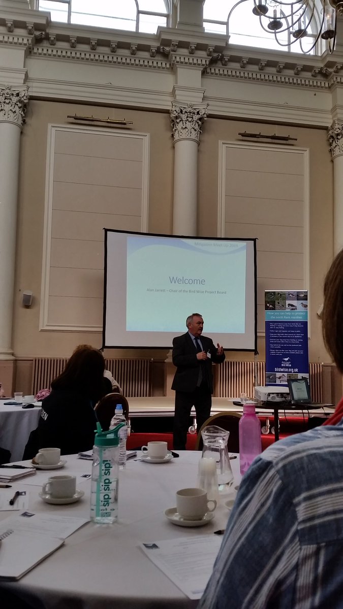 mark_nowers's tweet photo. @medway_council leader Alan Jarrett and also the  @Birdwisenk chair introducing the day.  Straight in to the detail of short-stopping. #migration https://t.co/Z5QqpevKTh
