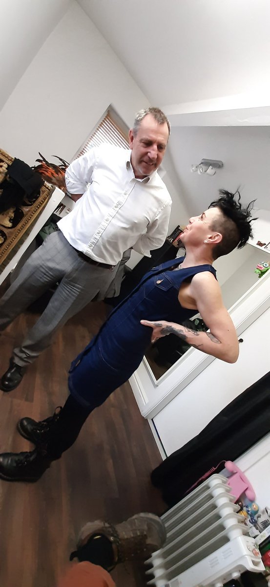 oakleatrust's tweet photo. ❤Biggest fan #ProjectEdenside - Oaklea CEO Clive with Maria from Fortis Tattoo - she (and customers) raised an amazing £630 for Edenside - just under £800 when you add Gift Aid🥰 But did Clive get his #ProjectEdenside tatt🤔🤫😂#KindCumbria https://t.co/xH1JVtvmje
