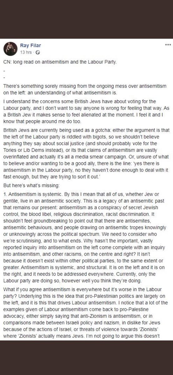 I wrote on antisemitism in the Labour Party. I had a lot to get off my chest.  #LabourAntisemitism  #GE2019  