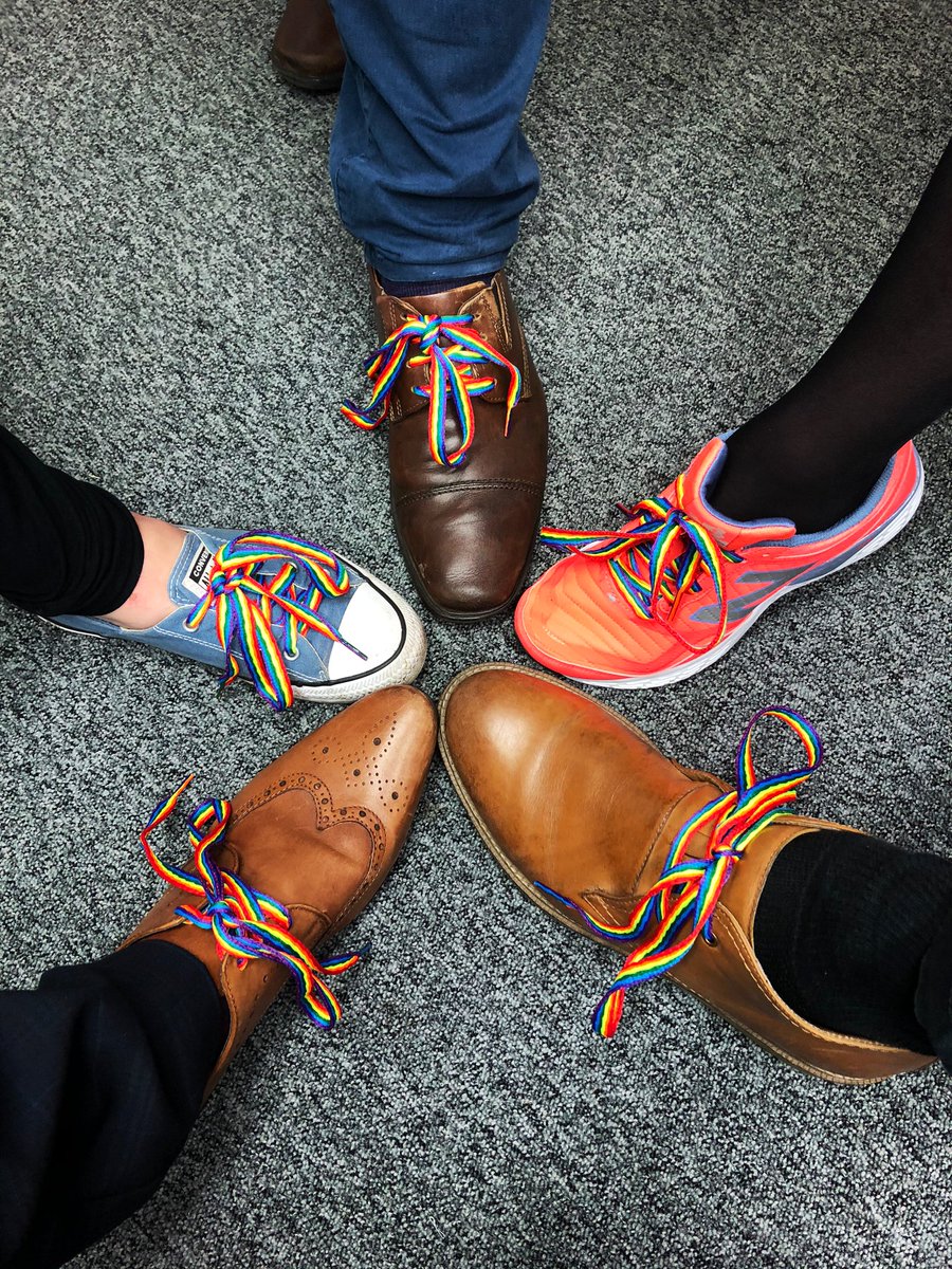 Today our sports office is taking part in #RainbowLacesDay along with our partners @NorfolkCountyFA to show our support of LGBT equality! #NorfolkFootballisProud