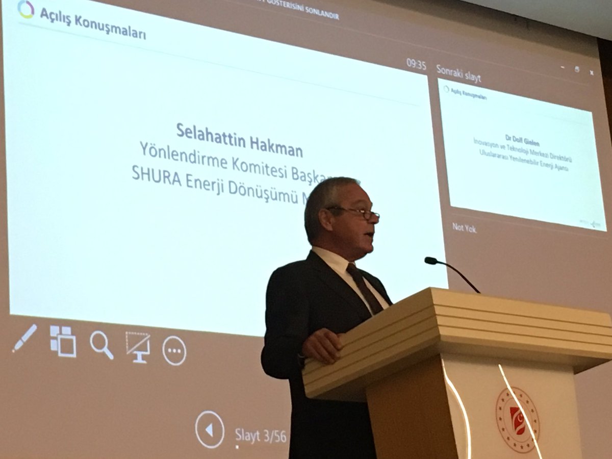 #InnovationDay #Turkey is officially on. Welcome from <a href="/IRENA/">IRENA</a> <a href="/shura/">𝔰𝔥𝔲𝔯𝔞</a> &amp; #MinistryOfEnergy emphasised a need to be #inclusive and #innovative in a systemic way by combining market design, business models &amp; system operation with innovative technologies to create real impacts.
