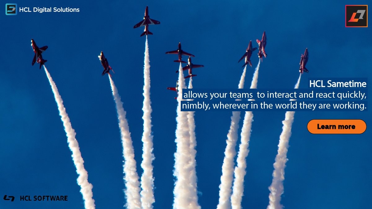 HCLDigital's tweet photo. Don't take any risks with security. HCL Sametime allows your teams to interact and react quickly, nimbly, wherever in the world they are working. Learn more: https://t.co/vnIlPJLvdu https://t.co/Oykn3UUoIn