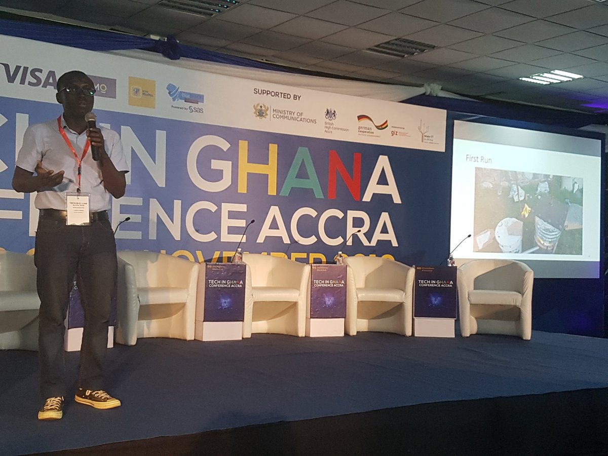 gregoryomondi's tweet image. First run - a startup in Ghana that is making fuel out of plastics - @TechInGhana #TechinGH19