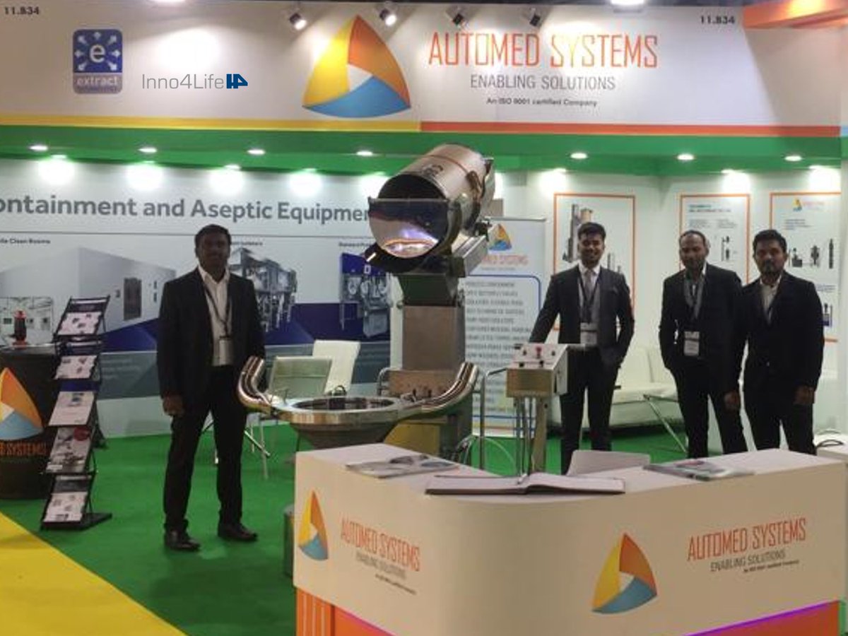 Innovative4Life's tweet photo. Visit stand 11.B34 at the #CPhI &amp; PMEC INDIA 2019 26-28 Nov. at the India Expo Centre, Greater Noida, Delhi NCR. @Automedsystems represents the Aseptic Inno4Life B.V. #filling and #containment solutions of @ExtractTechnlgy https://t.co/h23lWfQ0VA