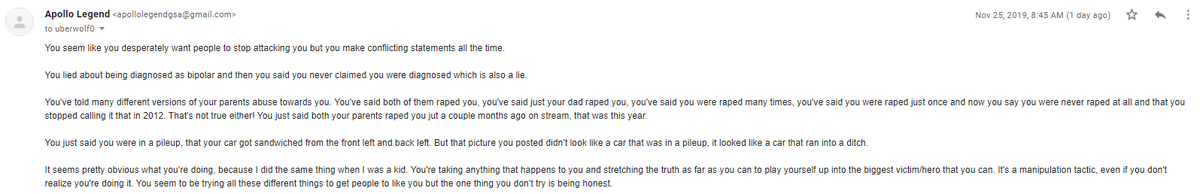 Apollo_Legend_'s tweet photo. @Boogie2988 Wow if you're going to do me like that at least show the full email. I did not want to make this public, you made me. I sent that because I wanted an honest explanation but instead you just screen cap the first sentence to play victim. Classic https://t.co/4DJYzGSG4b