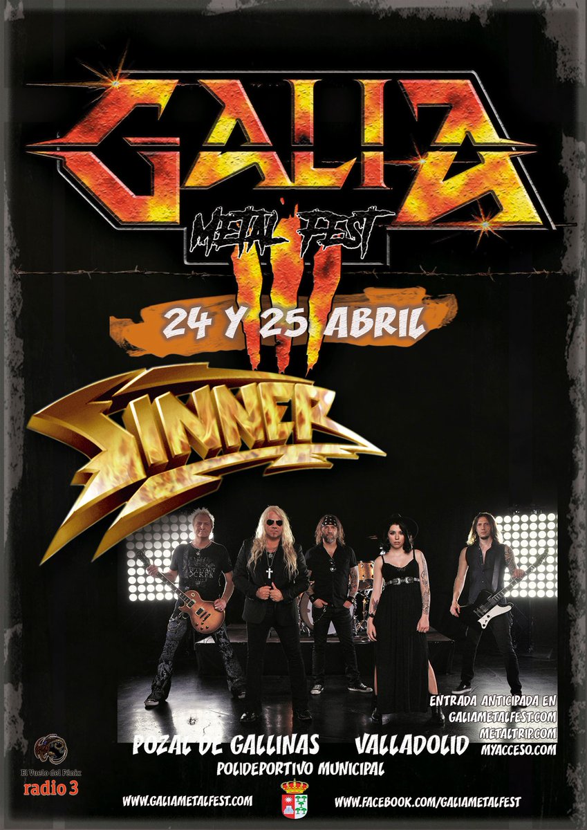 Confirmados #Sinner en el #GaliaMetalFest 2020. #gmf2020 #pozaldegallinas <a href="/vuelofenix_r3/">El Vuelo del Fénix</a>