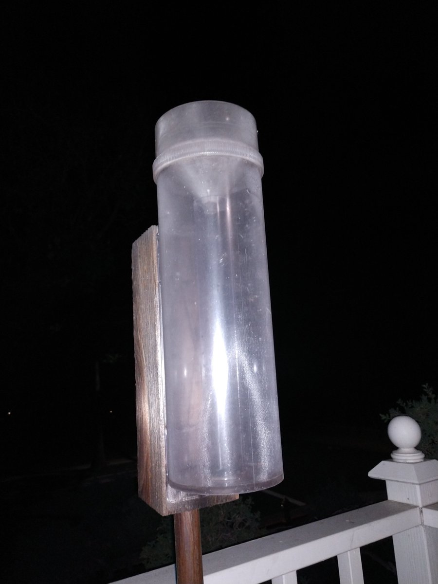 JackLHusted's tweet photo. Fresh replacement on the home rain gage for the 2019-20 storm season. @CoCoRaHS #LARain https://t.co/YyFjmzrkJN