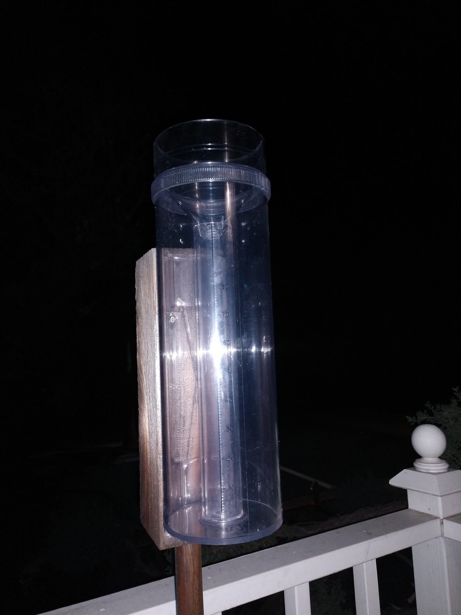 JackLHusted's tweet photo. Fresh replacement on the home rain gage for the 2019-20 storm season. @CoCoRaHS #LARain https://t.co/YyFjmzrkJN