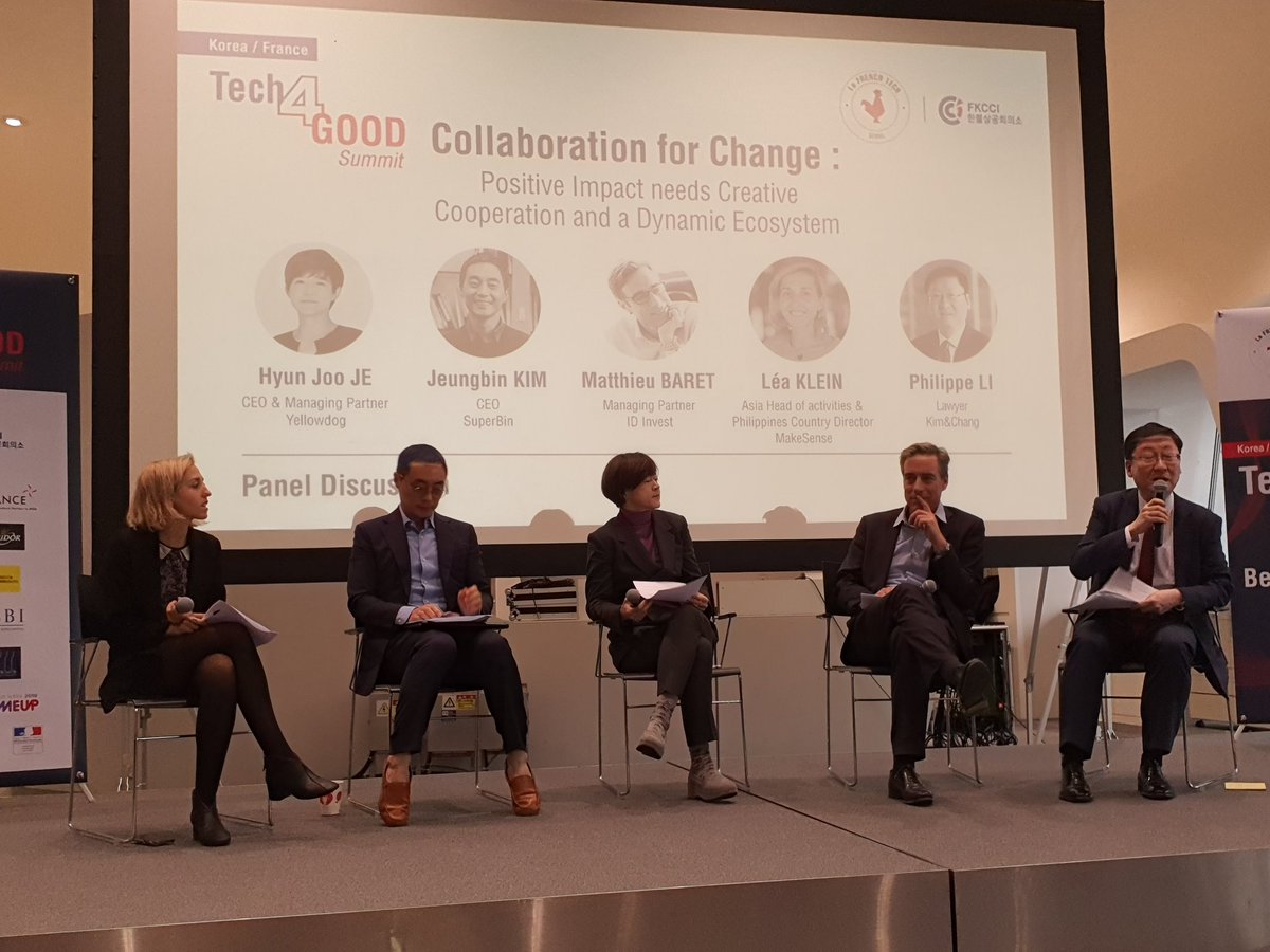 theseoulvillage's tweet photo. Cooperation (coopetition?) for dynamic #startup ecosystems with #LeaKlein (#MakeSense), #KimJeungbin (#SuperBin), #JeHyunjoo (#YellowDog), #MatthieuBarret (#IDinvest), #PhilippeLi (#KimandChang)
@FrenchTechSeoul @FKCCI_info https://t.co/UM2MbbWoE2