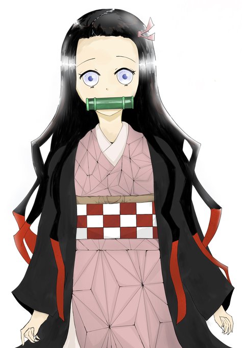 むじさんがTwitterに投稿した竈門禰豆子(鬼滅の刃)のイラスト。