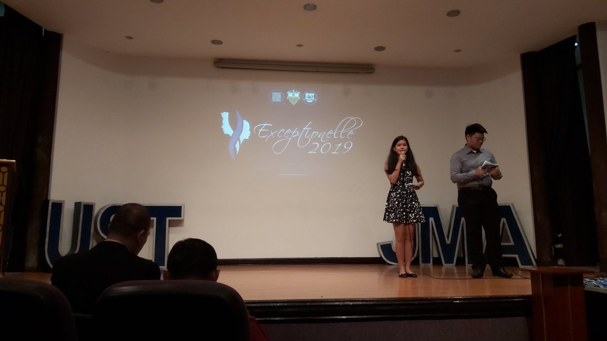 ustjma's tweet photo. GOOD AFTERNOON, MARKETISTAS

Happening right now Exceptionelle 2019. 

#Exceptionelle2019
#USTJMA1920
#DeviateNorms https://t.co/P5sIqqdzfm
