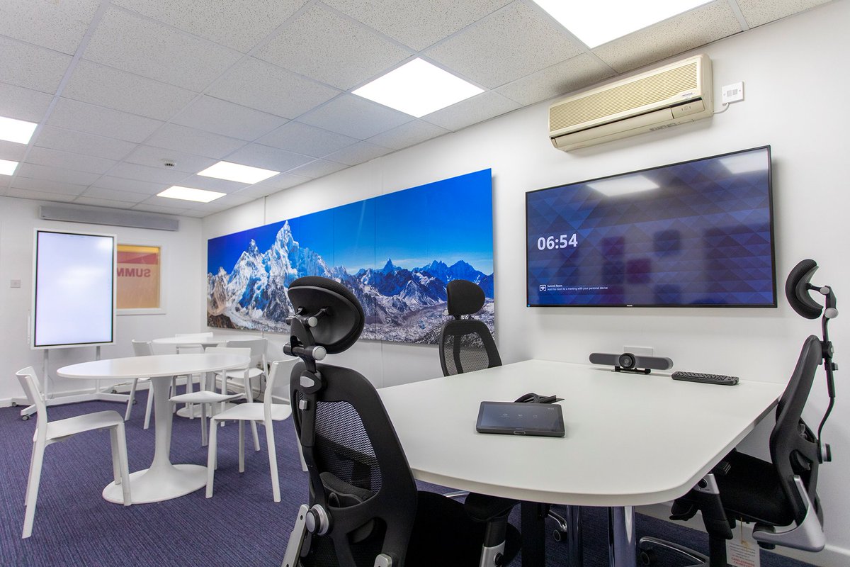 Pure_AV's tweet photo. This time last week we were adding the finishing touches to our #meeting rooms ahead of #commUniCate19 event. The event is over but the updated facilities remain - are you ready to upgrade your meeting spaces?https://t.co/uM7vaaGE1E #videocollaboration #workspace #MeetBetter https://t.co/ZeU1lz64no